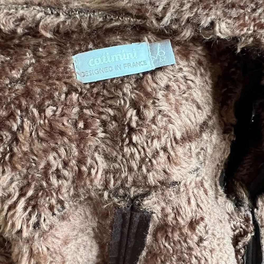 Catimini Brown Baby Hooded snowsuit 6 months
